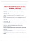 NRNP 6552 PART 1 QUESTIONS WITH CORRECT ANSWERS