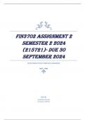 FIN3702 Assignment 2 Semester 2 2024 (215721)- DUE 30 September 2024