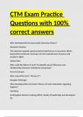 CTM Exam Practice Questions with 100- correct answers.