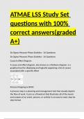 ATMAE LSS Study Set questions with 100- correct answers(graded A+).