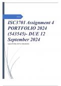 ISC3701 Assignment 4 PORTFOLIO 2024 (543545)- DUE 12 September 2024