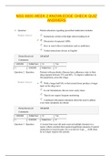 NSG 6005 WEEK 2 KNOWLEDGE CHECK QUIZ ANSWERS(2021 update)