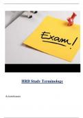 HRB Study Terminology ( Latest 2024 / 2025 ) Actual Questions and Answers 100% Correct