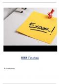 HRB Tax class ( Latest 2024 / 2025 ) Actual Questions and Answers 100% Correct