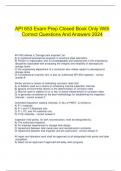    API 653 Exam Prep Closed Book Only With Correct Questions And Answers 2024