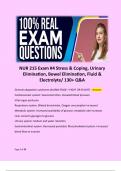 NUR 215 Exam #4 Stress & Coping, Urinary Elimination, Bowel Elimination, Fluid & Electrolyte/ 130+ Q&A