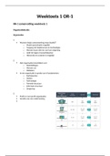 Weektoets 1 OR1 samenvatting (financieel, communicatie en organisatieoriëntatie)