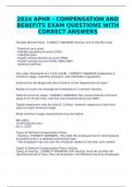 2024 APHR - COMPENSATION AND BENEFITS EXAM QUESTIONS WITH CORRECT ANSWERS