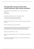  Georgia DDS Learners Permit Test Latest Questions With Solved Solutions.