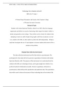 BFP2 Task 1.docx    Technology Use in Students with ASD  BFP2 (0117) Task 1  A Written Project Presented to the Faculty of the Teachers College   of Western Governors University   Research Topic  Students with Autism Spectrum Disorder, referred to as ASD,