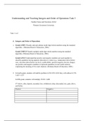 A0A2.task3.wgu.docx    Understanding and Teaching Integers and Order of Operations Task 3  Number Sense and Functions AOA2  Western Governors University  Task 1 A-C  A.Integers and Order of Operations  1.Grade 4.NBT. Fluently add and subtract multi-digit 