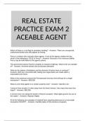 REAL ESTATE PRACTICE EXAM 2 ACEABLE AGENT