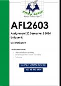 AFL2603 Assignment 2 (QUALITY ANSWERS) Semester 2 2024