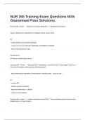  NUR 265 Training Exam Questions With Guaranteed Pass Solutions.