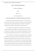 Imperialim task 3.docx  Age of American Imperialism  Survey of US History  Task 3  Authors Note  Age of American Imperialism  A.Three Major changes in the race relations that resulted from reconstruction  Reconstruction occurred in the United States from1