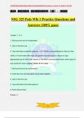 NSG 325 Peds WK 1 Practice Questions and Answers (100% pass)