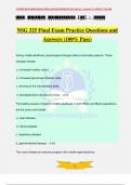 NSG 325 Final Exam Practice Questions and Answers (100% Pass)