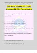 EMR Test #1 (Chapters 1-7) Practice Questions with 100% Correct Answers