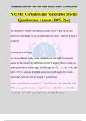 NREMT: Cardiology and resuscitation Practice Questions and Answers (100% Pass)