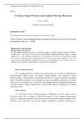 TASK 1  evidnece practice APA Template 1 XAP1 0219  2 .docx  XAP1  Evidence Based Practice and Applied Nursing Research  Task 1 -XAP1  Western Governors University  Quantitative Article  The quantitative article that I have chosen to write about is  title