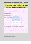 ACE Personal Trainer Chapter 11 Practice Questions and Answers (Graded A+)