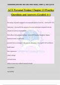 ACE Personal Trainer Chapter 13 Practice Questions and Answers (Graded A+)