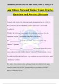 Ace Fitness Personal Trainer Exam Practice Questions and Answers (Success)