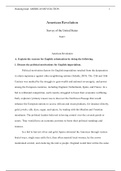 american revolution  1 .docx    American Revolution  Survey of the United States  Task 1  American Revolution  A. Explain the reasons for English colonization by doing the following.   1. Discuss the political motivations for English imperialism.  Politic