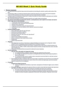 NR 603 WEEK 1 STUDY GUIDE:Migraine Assessment|Chamberlain College of Nursing