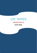 LPC NOTES ON INSOLVENCY :(COMPLETE GUIDE -100% VERIFIED) |LATEST