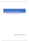 Volledige Samenvatting Arbeidsrecht 2020/2021 