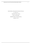 NR506NP Week 3 Paper,Quality Healthcare: Measuring Nurse Practitioner Performance with complete solution