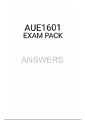 AUE1601 EXAM PACK 2021 