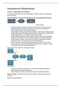 Interpersonal Relationships | Notes