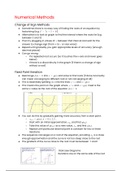 OCR MEI Mathematics: Year 2 Pure - Numerical Methods Cheat Sheet