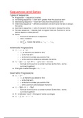 OCR MEI Mathematics: Year 2 Pure - Sequences and Series Cheat Sheet