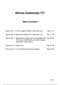 African Customary Law 171- notes ( Study units 1-5)(First Semester)