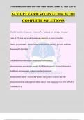 ACE CPT EXAM STUDY GUIDE WITH COMPLETE SOLUTIONS