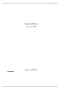 hcs 370 week 1 assignment organization behaviour handout.docx    Organizational Behavior  University of Phoenix       Organizational Behavior  Introduction  ïƒ˜The success of any organization is determined by its behaviors.Studying organizational behavior