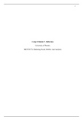 MKTCB574 Comp2 Mod5 Reflection.doc    Comp 2/Module 5 - Reflection  University of Phoenix  MKTCB/574: Marketing Social, Mobile, And Analytics  Comp 2/Module 5 “ Reflection  This year has seen some of the greatest challenges in recent history with the pand