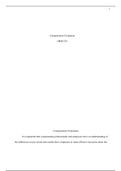 Week 2 Compensation Evaluation Paper .doc  Compensation Evaluation  HRM/324  Compensation Evaluation  It is important that compensation professionals and employers have an understanding of the differences in pay inside and outside their companies to make 