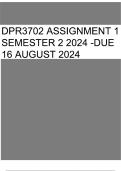 DPR3702 ASSIGNMENT 1 SEMESTER 2 2024 -DUE 16 AUGUST 2024