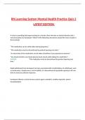 RN Learning System Mental Health Practice Quiz 2