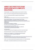 ABRET EEG-PRACTICE EXAM QUESTIONS WITH COMPLETE SOLUTIONS