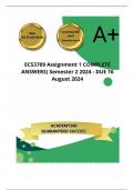 ECS3709 Assignment 1 COMPLETE ANSWERS) Semester 2 2024 - DUE 16 August 2024 ; 100% TRUSTED Complete, trusted solutions and explanations. 