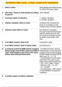 ADVENTIS FMC LEVEL 2 FINAL EXAM WITH ANSWERS