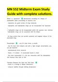 MN 552 Midterm Exam Study Guide with complete solutions |Latest 2024/2025