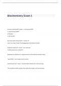 Biochemistry Exam 1 Questions and Solutions