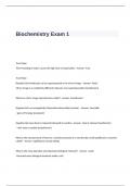 Biochemistry Exam 1 Questions with Correct and Verified Answers