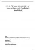 Uitwerking examen B1-K1-W3: ondersteunt de cliënt bij wonen en huishouden (module methodisch begeleiden) - MBO Zaak